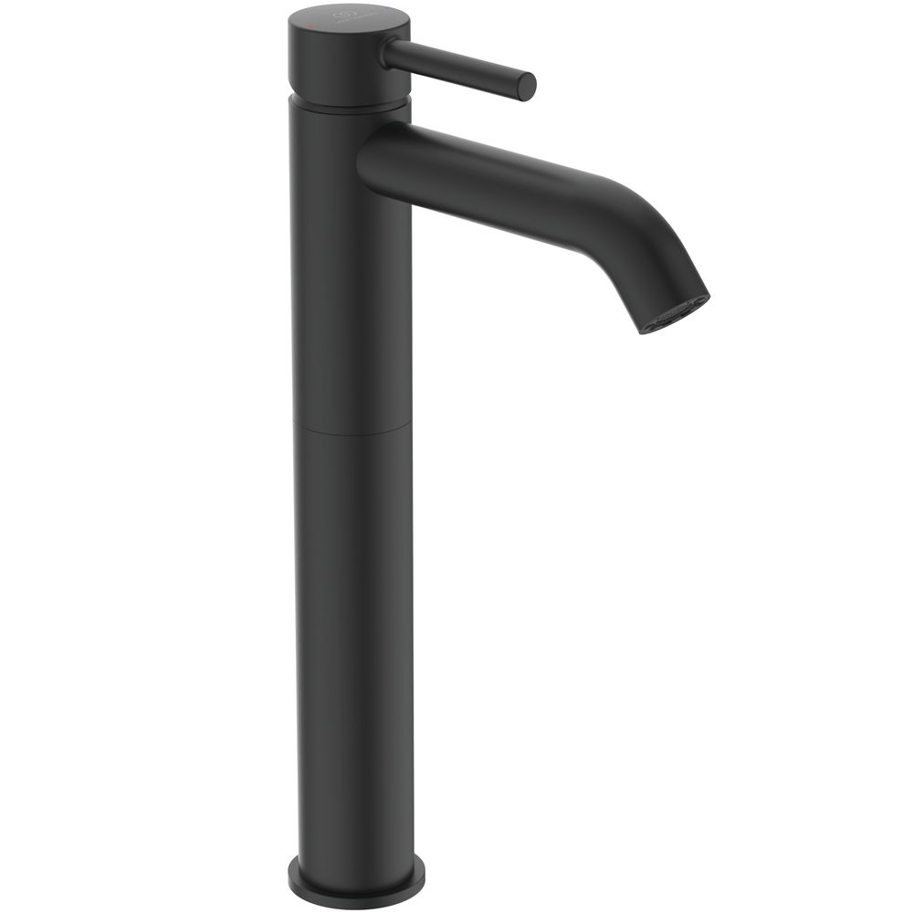 Mitigeur de lavabo CERALINE, réhaussé - Noir mat