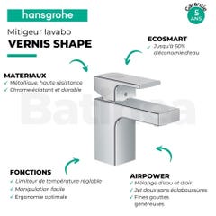 HANSGROHE Mitigeur lavabo Vernis Shape 70 CoolStart chromé 71593000 3