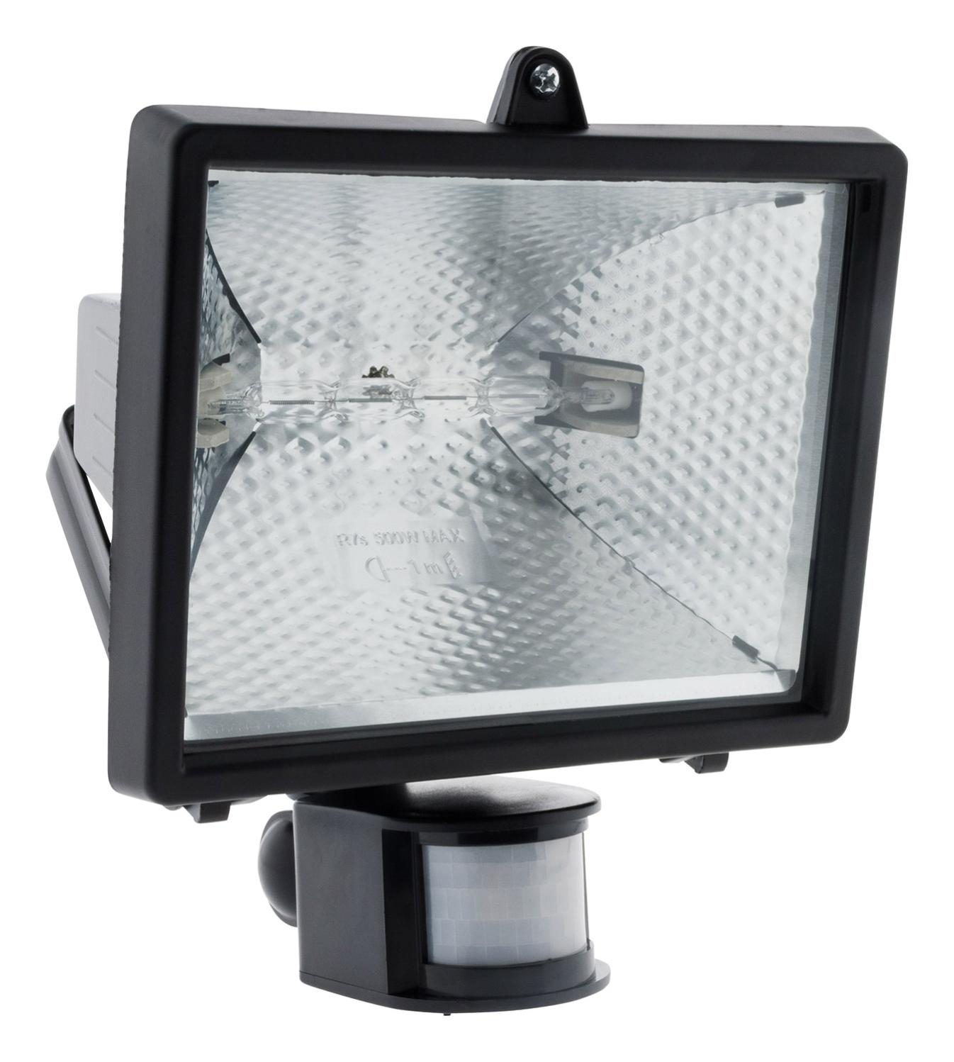 Projecteur halogène 400W Noir avec détecteur IP44 CE
