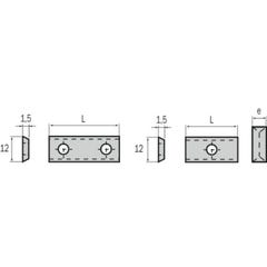10 plaquettes d'araseur 14,3x14,3x2,5 mm 4 coupes Leman 3