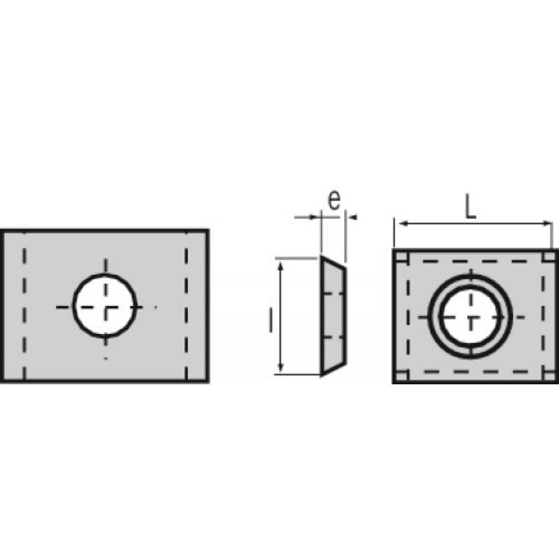 Plaquettes carbure réversibles, dimensions 9,6x12x1,5 mm, paquet de 10 plaquettes 4