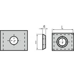Plaquettes carbure réversibles, dimensions 9,6x12x1,5 mm, paquet de 10 plaquettes 4