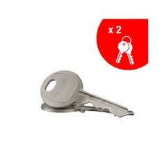 THIRARD - Cadenas à clé Slice, acier, intérieur, anse acier, 65mm, 2 clés 3
