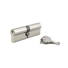 THIRARD - Cylindre de serrure double entrée, 45x50mm, anti-arrachement, nickel, 3 clés