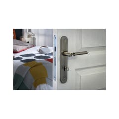 THIRARD - Serrure encastrable magnétique à clé pour porte de chambre, axe 50mm, bouts ronds, 1 clé 1