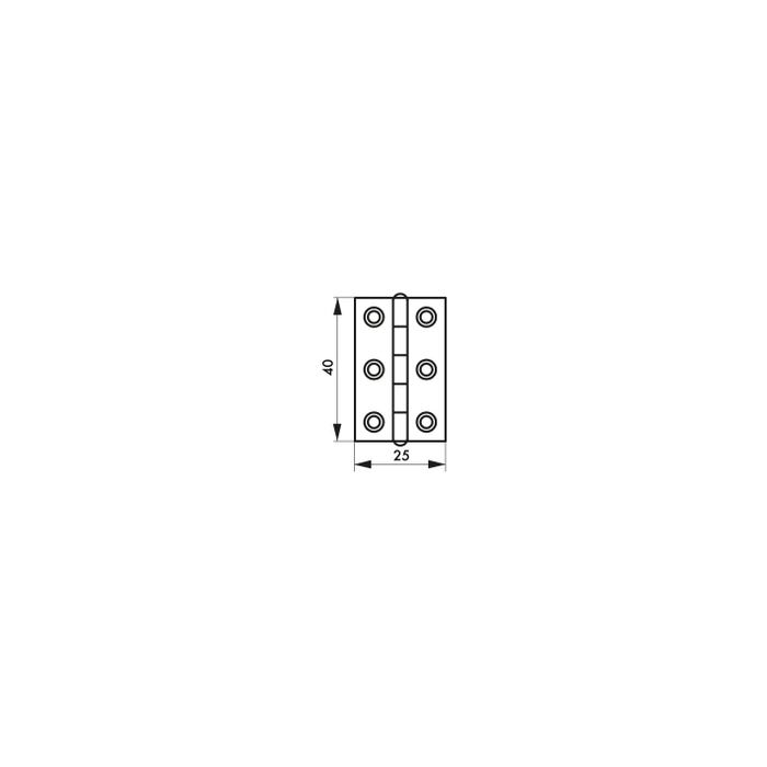 Charnière rectangulaire à nœud roulé simple feuille - Thirard - Inox 1
