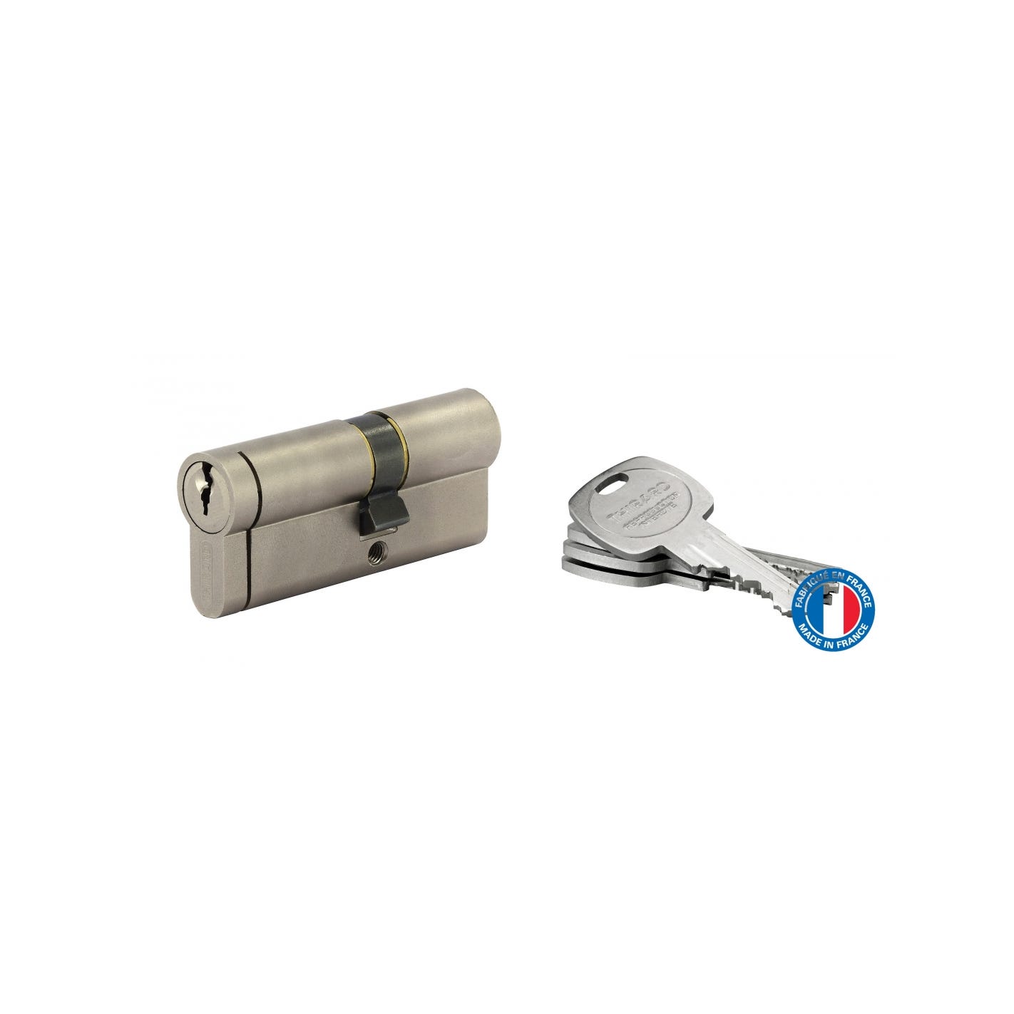 THIRARD - Cylindre de serrure double entrée HG5+, 30x40mm, nickel, anti-arrachement, anti-perçage, anti-casse, 5 clés 3
