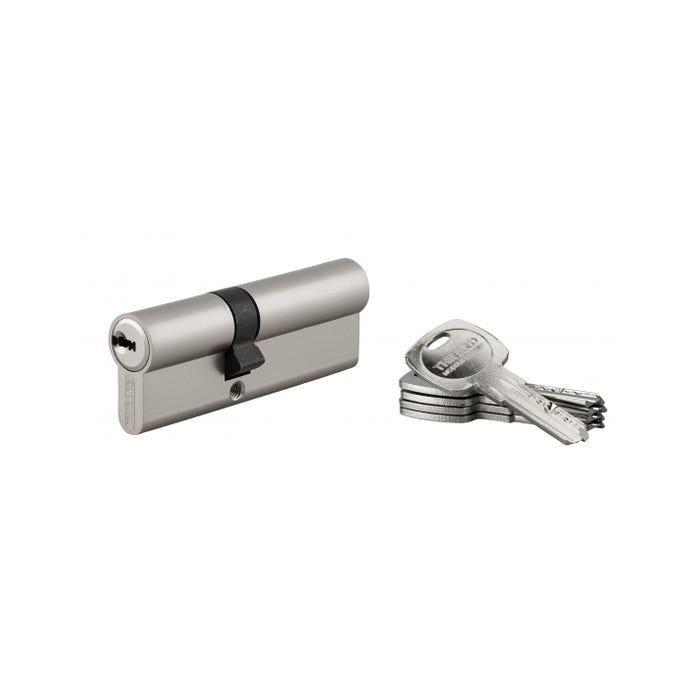 THIRARD - Cylindre de serrure double entrée Trafic 6, 35x50mm, anti-arrachement, anti-perçage, nickel, 5 clés 0