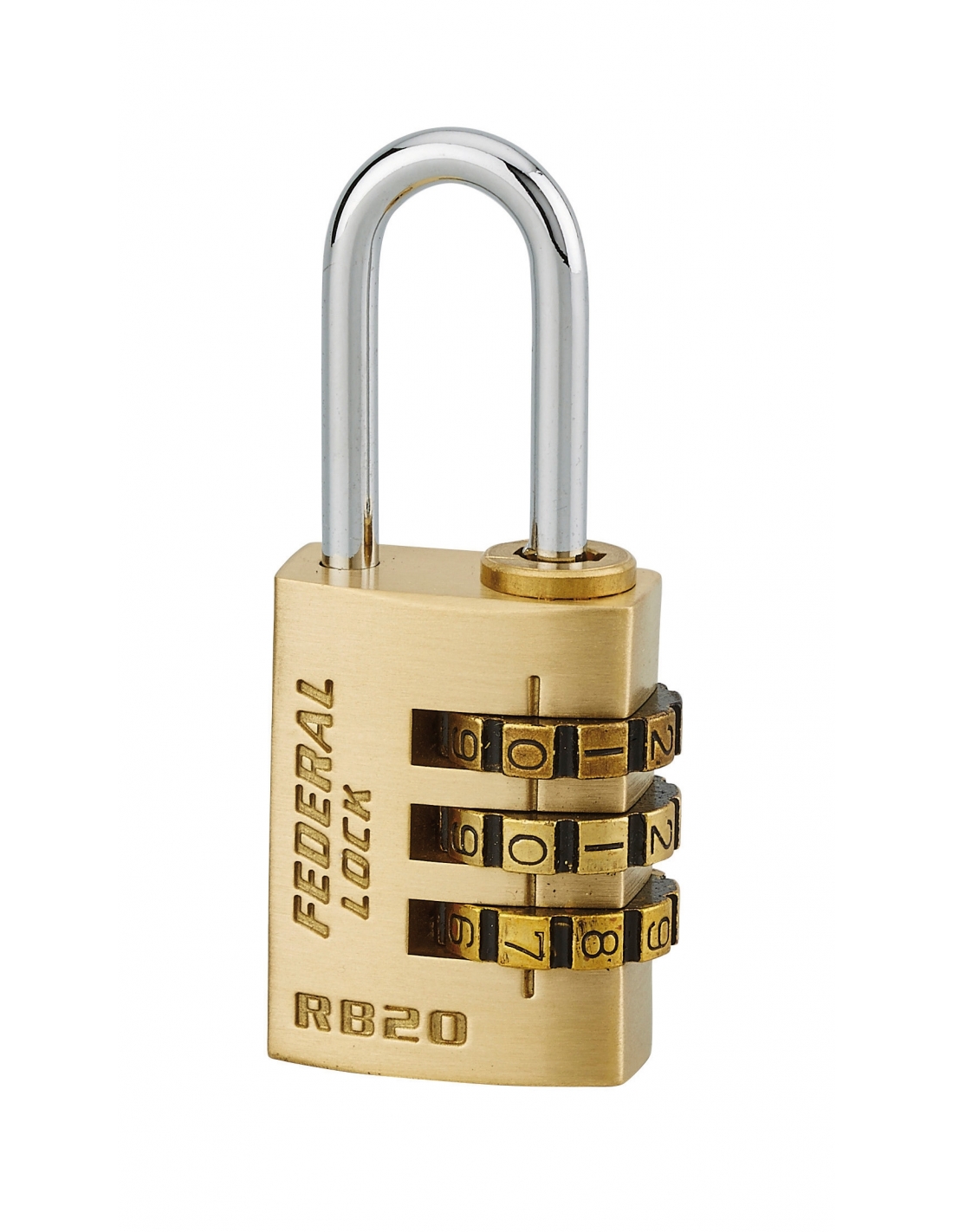 THIRARD - Cadenas à combinaison RB, laiton, 3 chiffres, intérieur, anse acier, 20mm