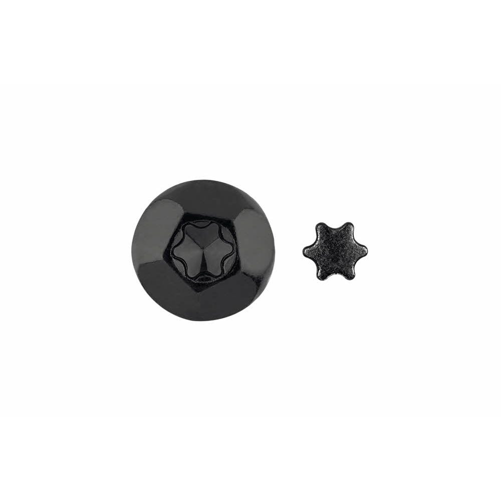 Vis inviolable - Empreinte Torx étoile pour tête inviolable - Noire Noir - Boite de 100 0