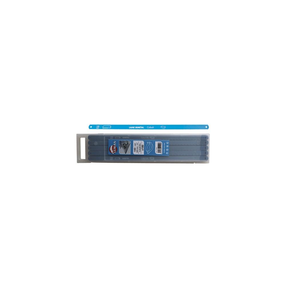 Lot de 10 lames main bi-métal cobalt L. 300 mm L. 13 mm Ep. 0,65 mm pour acier - 51010 - Leman