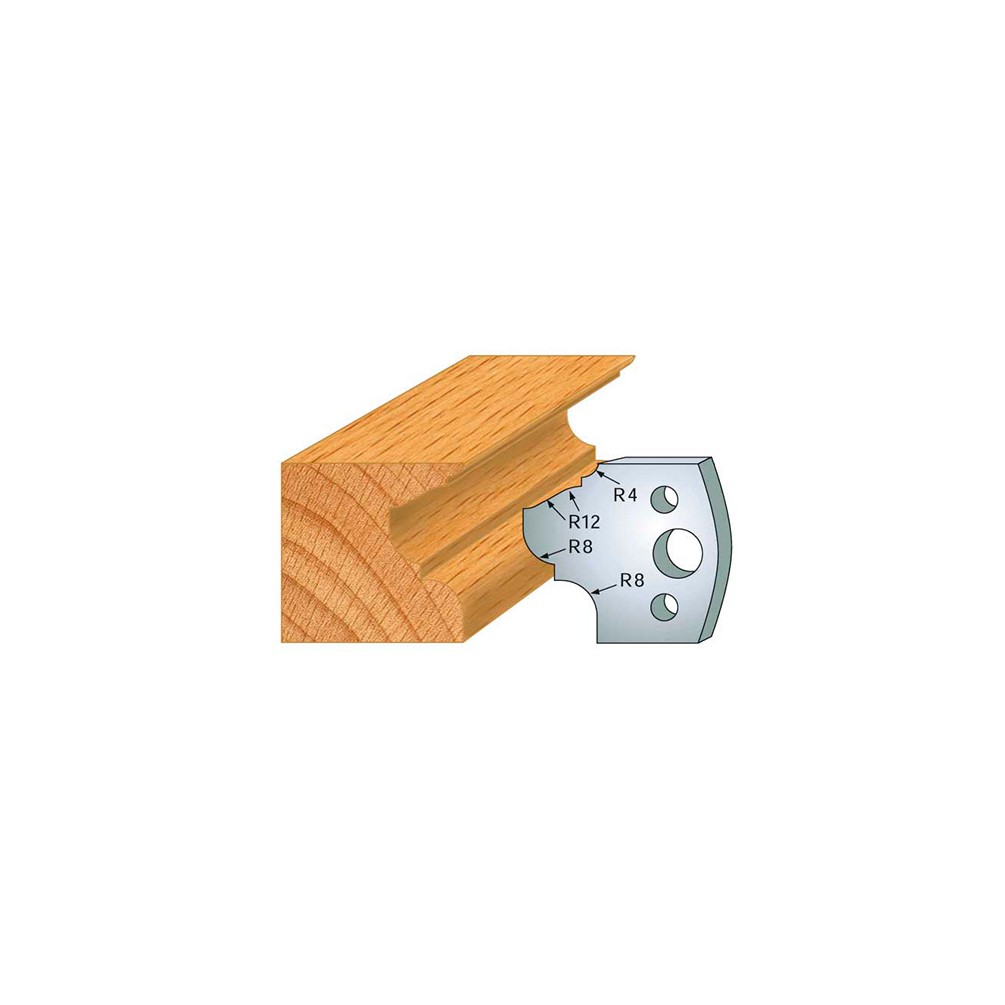 Jeu de 2 fers profilés acier Ht. 40 mm N°089 Moulure - 800.089 - Leman