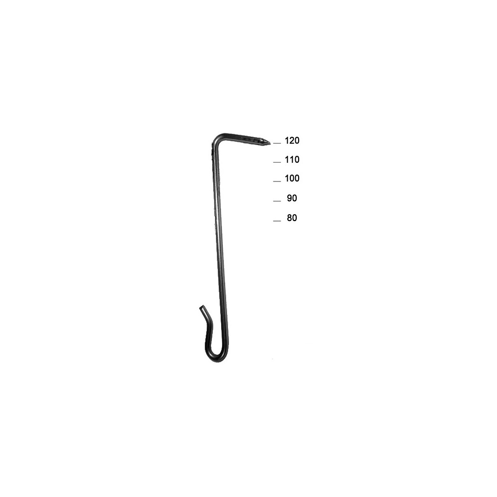 750 crochets d'ardoise en bandes D. 2,7 x L. 110 mm INOX 18/10 NOIR - HOOK1104B - Alsafix