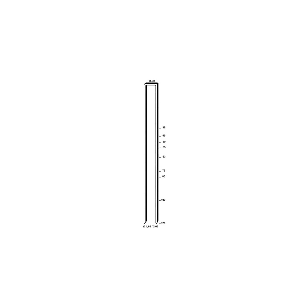 7 500 agrafes Q-50 INOX - 11,3 x 50 x D. 1,85 x 2,03 mm - 6Q-509 - Alsafix