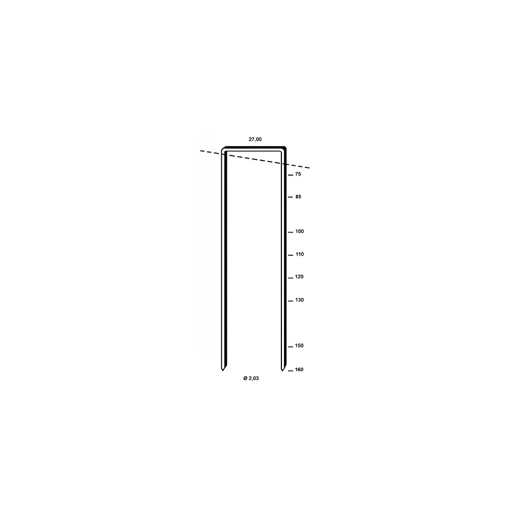 2 180 agrafes galvanisées résinées WP-100 - 27 x 100 x D. 2,03 mm - 6WP1001 - Alsafix
