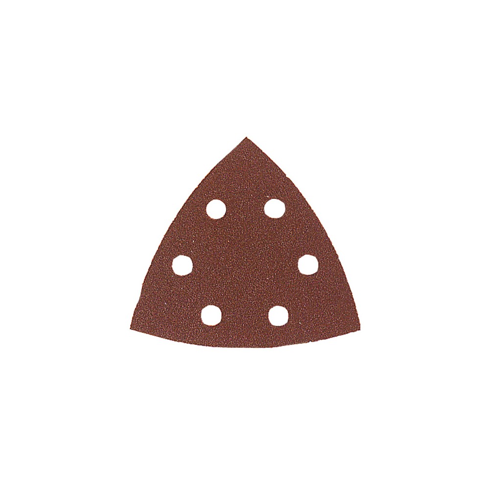 Lot de 6 patins triangulaires auto-agrippant corindon 94 x 94 mm Gr. 80 - 6 trous pour bois et métal - 094094.06.02 - L