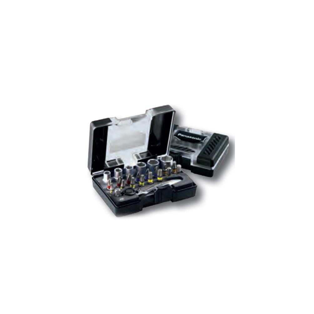 Coffret de 25 pcs d'embouts et douilles de vissage + cliquet réversible + porte-embout Panasonic - TOOLBS4A - Alsafix