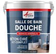 Kit Béton Ciré - Murs Salle De Bains Douche Italienne - Flanelle Gris Fonce - 2 M² (en 2 Couches) - Arcane Industries
