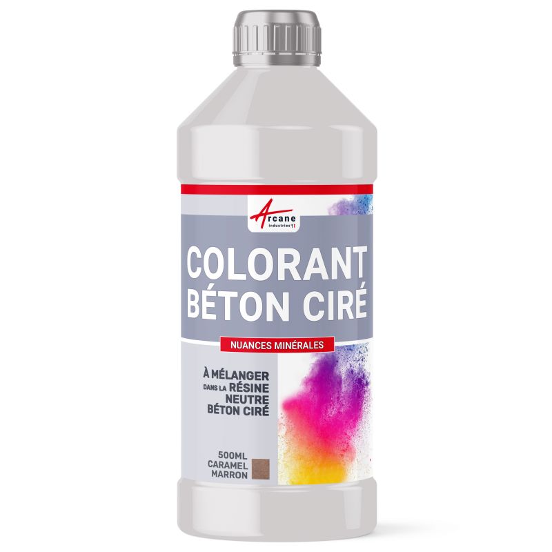 COLORANT POUR BÉTON CIRÉ - 500 ml - Caramel Marron - ARCANE INDUSTRIES