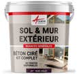 KIT BETON CIRE EXTERIEUR : Pour sol, mur, terrasse, balcon, escalier - 2 m² (en 2 couches) - Mure Violet - ARCANE INDUSTRIES