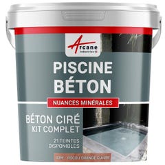 Kit Béton Ciré Piscine Béton - Rénovation et Etanchéité - 32 m² - Rocou Orange Cuivre - ARCANE INDUSTRIES