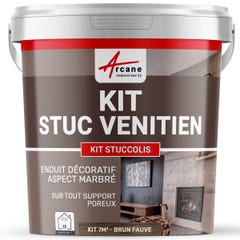 Kit stuc venitien enduit stucco spatulable décoratif - KIT STUCCOLIS Brun Fauve - kit jusqu'à 7 m²ARCANE INDUSTRIES 0