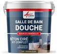 Kit Béton Ciré - Murs Salle De Bains Douche Italienne - Marron Glace - Kit 10 M² (2 Couches) - Arcane Industries