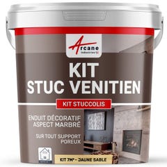 Kit stuc venitien enduit stucco spatulable décoratif - KIT STUCCOLIS Jaune Sable - kit jusqu'à 7 m²ARCANE INDUSTRIES 0