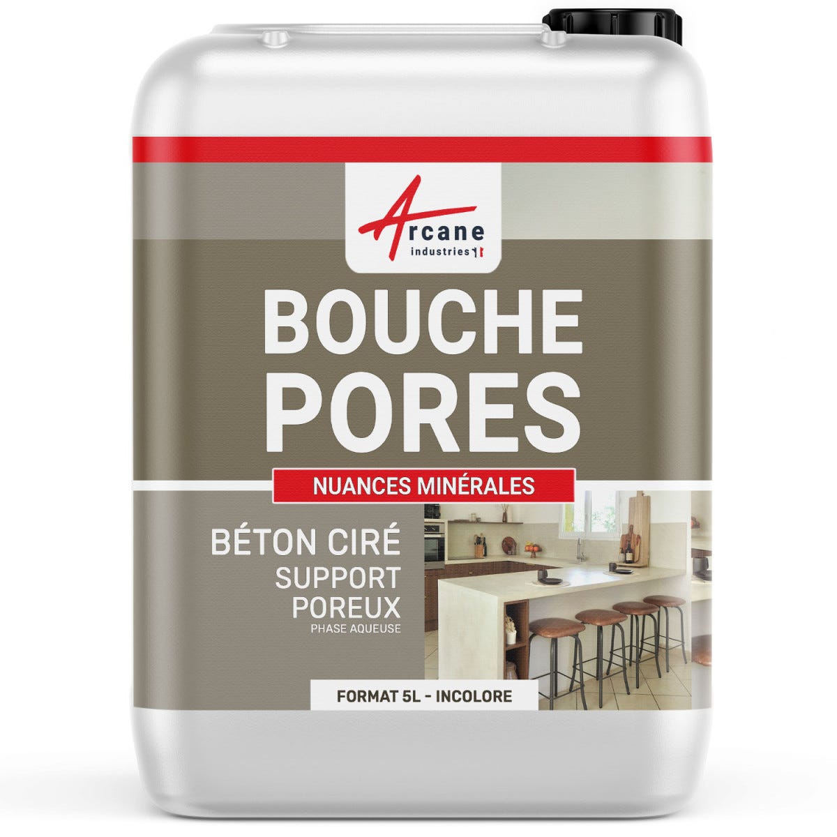 BOUCHE PORES POUR BETON CIRE - 5 L - - ARCANE INDUSTRIES 0
