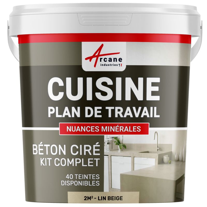 BÉTON CIRÉ - KIT BÉTON CIRÉ CUISINE ET PLAN DE TRAVAIL