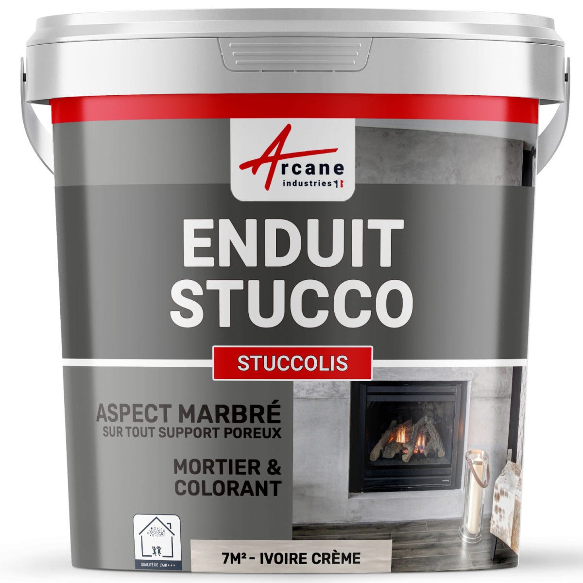 Mortier + teinte - stucco (sans primaire ni finition) - STUCCOLIS Mortier + teinte Ivoire Crème - kit jusqu'à 7 m²ARCANE INDUSTRIES 0