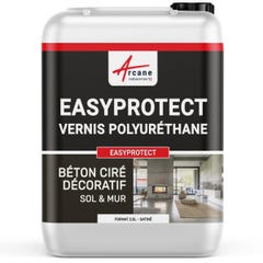 Vernis Pu Beton Cire Sols - Easyprotect - - 25 M² - Satinée - Arcane Industries