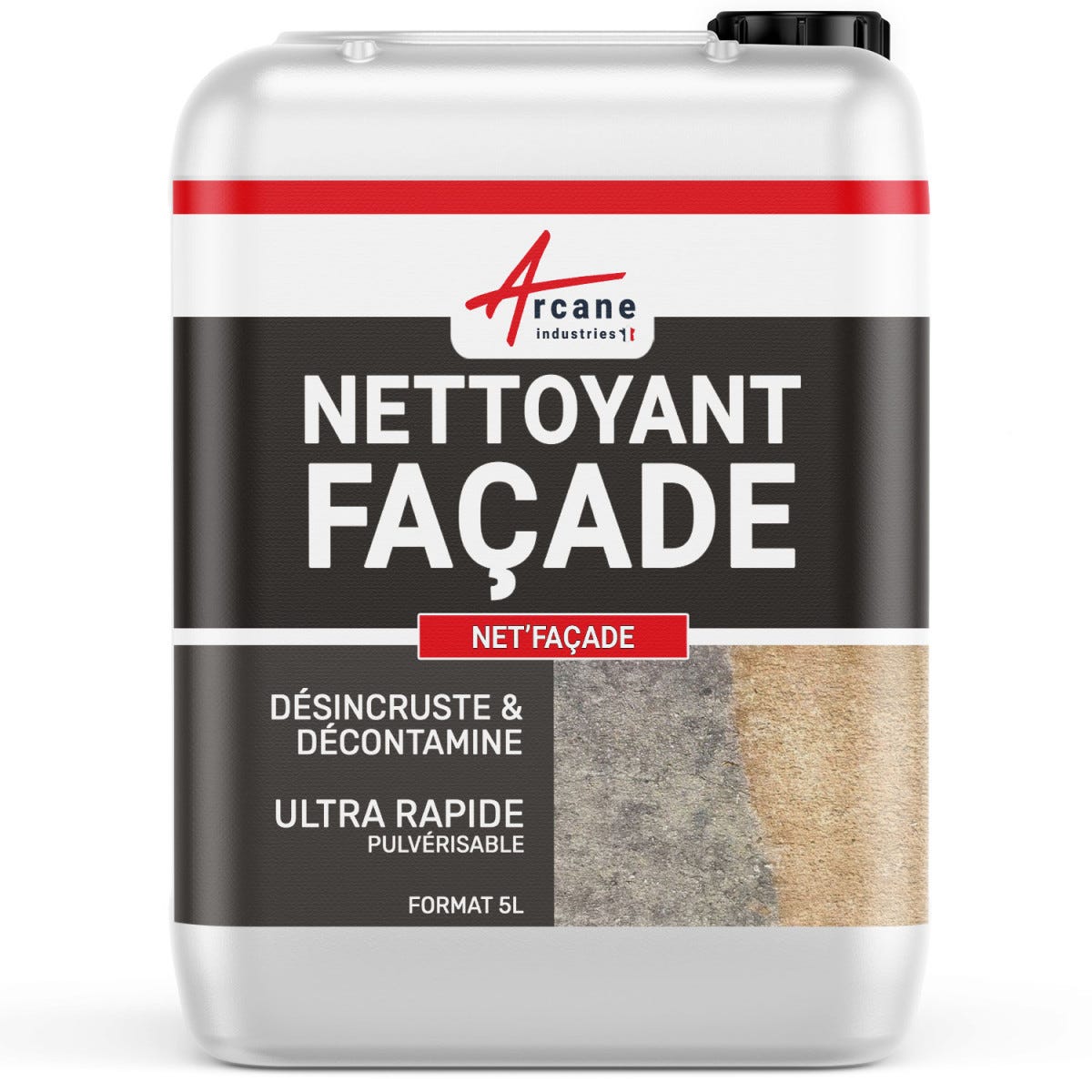 Nettoyant facade produit professionnel rapide crépi enduit - 5 L - - ARCANE INDUSTRIES 0
