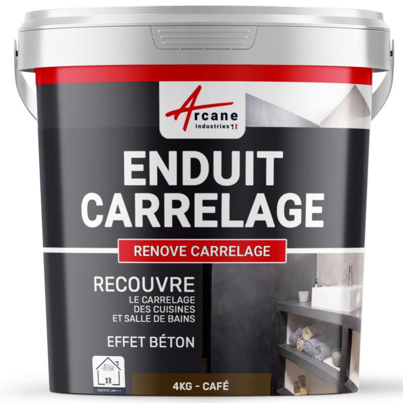 Enduit Carrelage Pour Mur Et Sol - Renove Carrelage - Café - Kit 4 Kg - 2.6m² Pour 2 Couches - Arcane Industries
