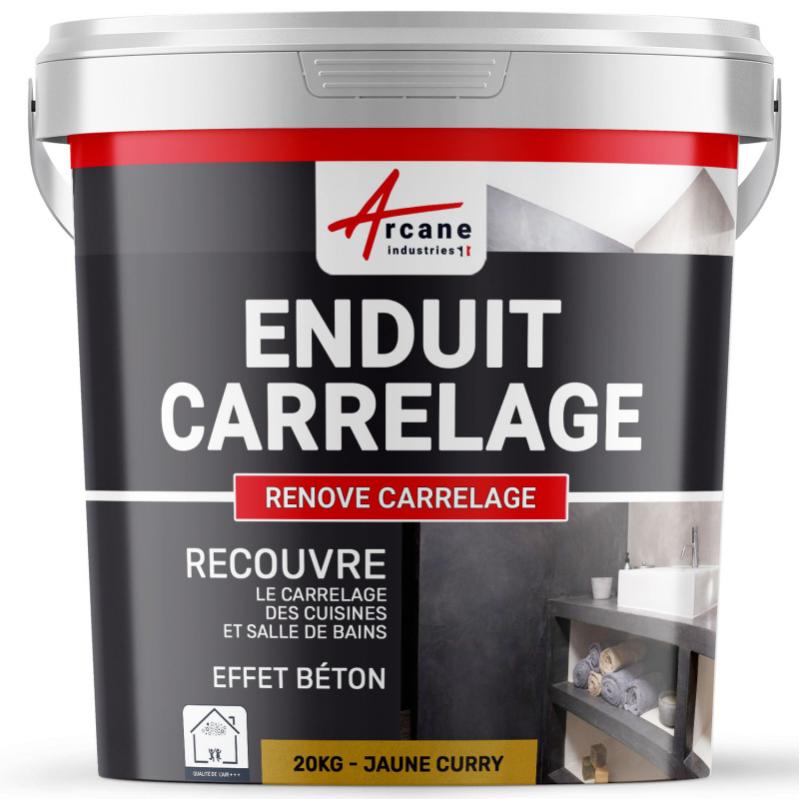 Enduit Carrelage Pour Mur Et Sol - Renove Carrelage - Curry - Kit 20 Kg - 13m² Pour 2 Couches - Arcane Industries