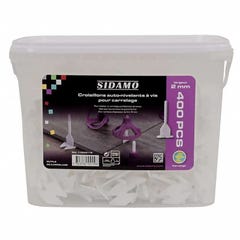 SIDAMO  Kit croisillons auto-nivelant à vis + écrous + poignée de serrage