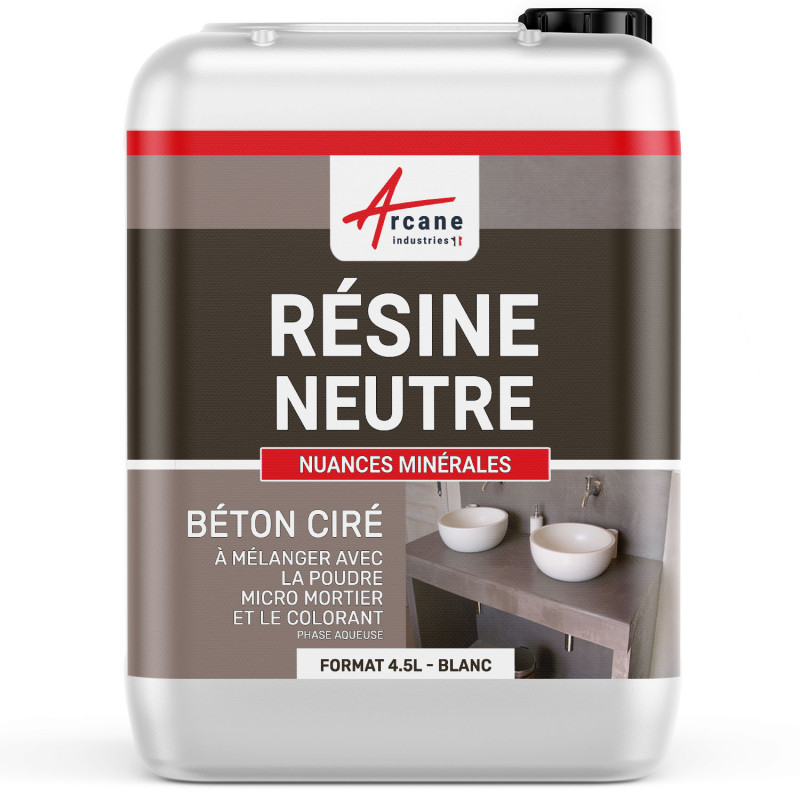 Resine Neutre Pour Beton Cire - - 4.5 L - Arcane Industries