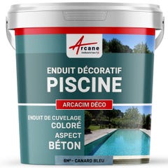ENDUIT DE CUVELAGE PISCINE FINITION BETON CIRE - ARCACIM DECO - 8 m² - Canard Gris Bleuté - ARCANE INDUSTRIES 0