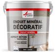Enduit Minéral Aspect Béton Mur Et Sol - Cacao - Kit 10 Kg - 6.5m² Pour 2 Couches - Arcane Industries