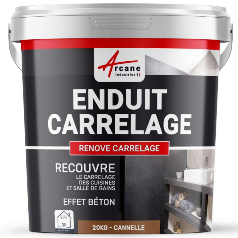 Enduit Carrelage Pour Mur Et Sol - Renove Carrelage - Cannelle - Kit 20 Kg - 13m² Pour 2 Couches - Arcane Industries