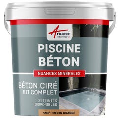 Kit Béton Ciré Piscine Béton - Rénovation et Etanchéité - 16 m² - Melon Orange - ARCANE INDUSTRIES 5