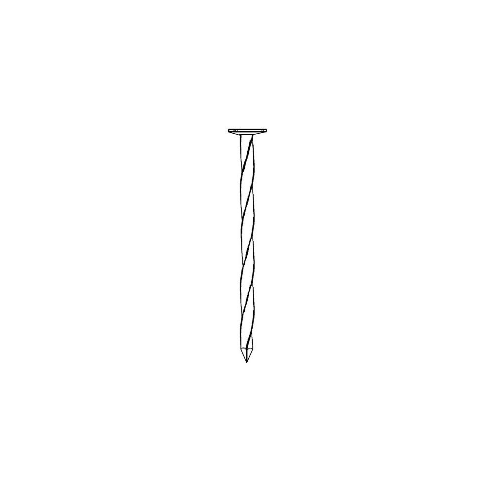 Pointe carré torsadé (CT) en vrac tête plate (TP) 4,5 x 110 mm - 5 kg - TP451104 Alsafix 0
