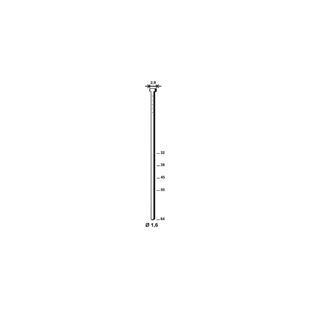 2 000 pointes brads galvanisés en bande 20° D. 1,6/2,9 x L. 50 mm - PO62756 Alsafix