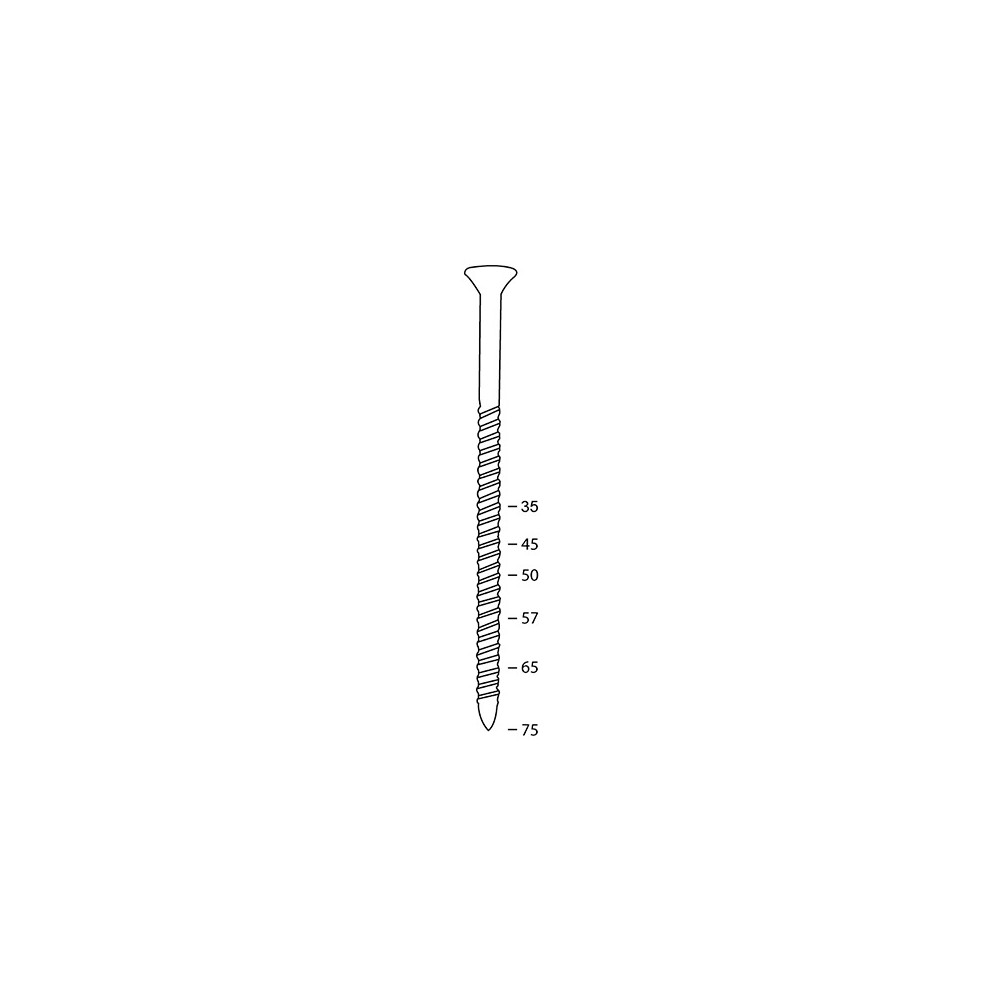 Scrail de 2000 vis galvanisées Torx 16° (TX) SCRAIL 25/28 x 45 mm - 16S25457 Alsafix