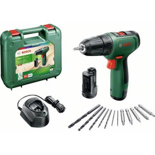 Bosch Home and Garden EasyDrill 1200 -Perceuse sans fil 12 V + 2 batteries, + mallette, + chargeur
