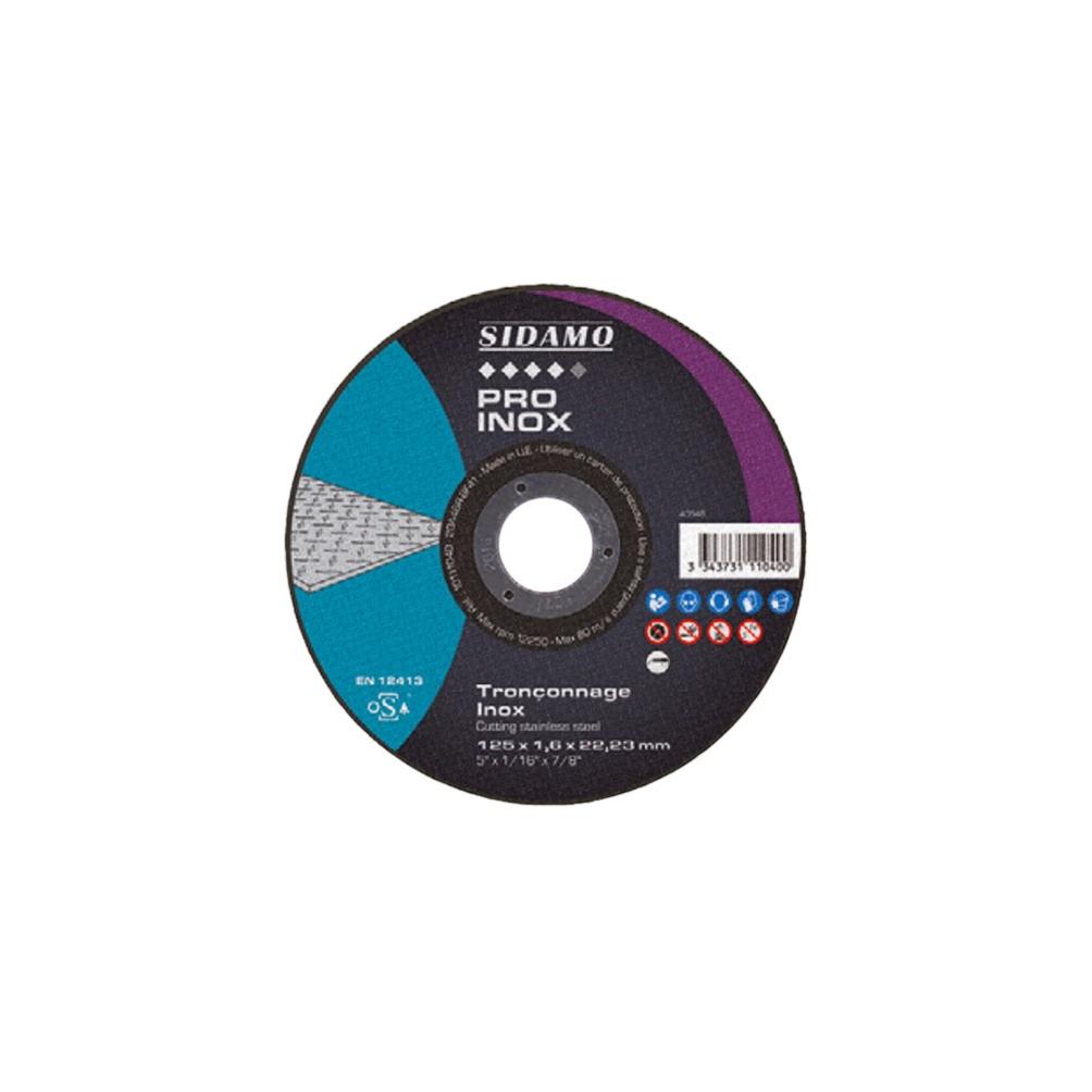 Disque à tronçonner PRO INOX D. 230 x 2 x Al. 22,23 mm - Inox - 10111041 - Sidamo