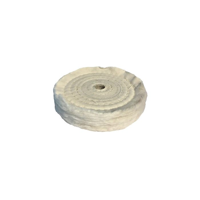 Disque de polissage en coton cousu D. 150 x 25 x Al. 16 mm 0