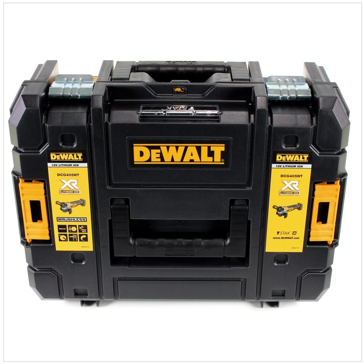 DeWalt DCG 405 P1 18 V 125 mm Meuleuse sans fil Brushless avec boîtier TStak + 1x Batterie 5 Ah + Chargeur 2