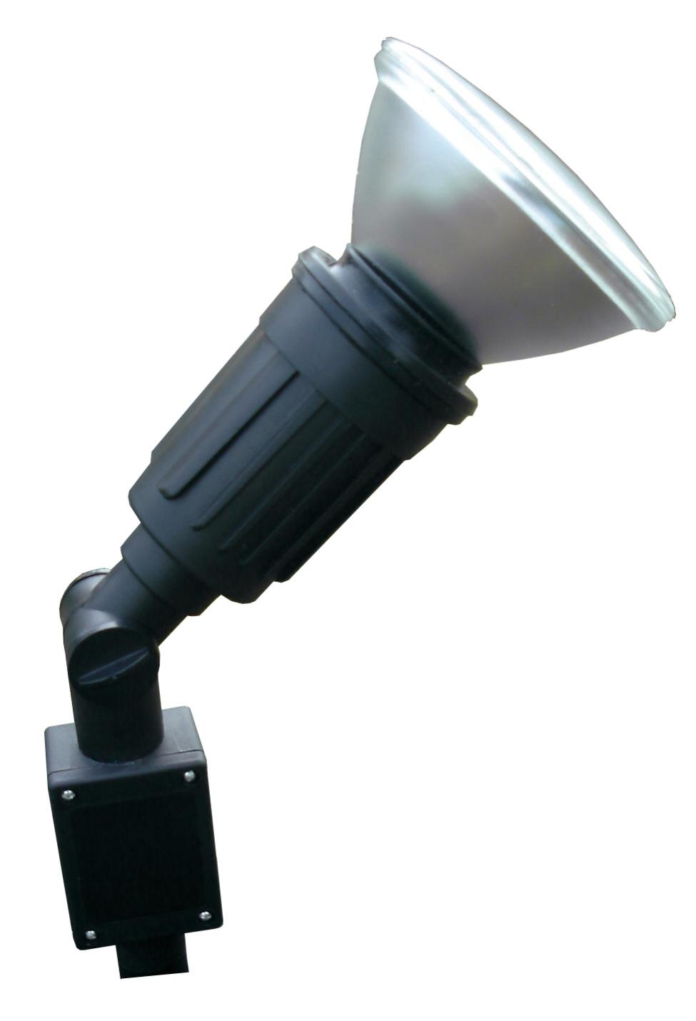 Spot à piquer simple E27 PAR38 - 80 watts - câble HO5RN-F 2x 1mm² - Longueur 1m