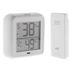 Thermomètre – hygromètre avec capteur sans fil blanc - Otio 1